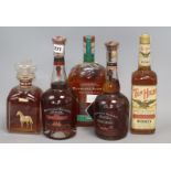 Five bottles of assorted Bourbon Whiskies including Sweet Mash, Four Grain, Ten High, Roch Hill