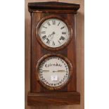 A Seth Thomas rosewood calendar shelf clock W.35cm