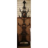 A 19th century cast iron hall stand W.60cm