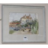 Norman Battershill, watercolour, The Schooner Inn at Southwick, signed 24 x 34cm