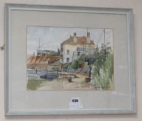 Norman Battershill, watercolour, The Schooner Inn at Southwick, signed 24 x 34cm