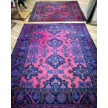 Two Afghan rugs 225 x 181cm and 175 x 182cm