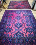 Two Afghan rugs 225 x 181cm and 175 x 182cm