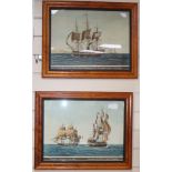 After Jean Jerome Baugean (1764-1819), a set of four coloured marine aquatints, comprising: 'Fregate