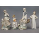 Four Lladro figurines