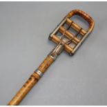 An Edwardian bamboo shooting stick