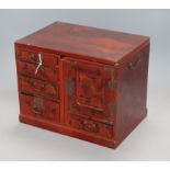 A Japanese lacquered table cabinet