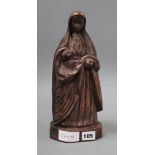 A carved wood figure of the Virgin Mary height 29.5cm