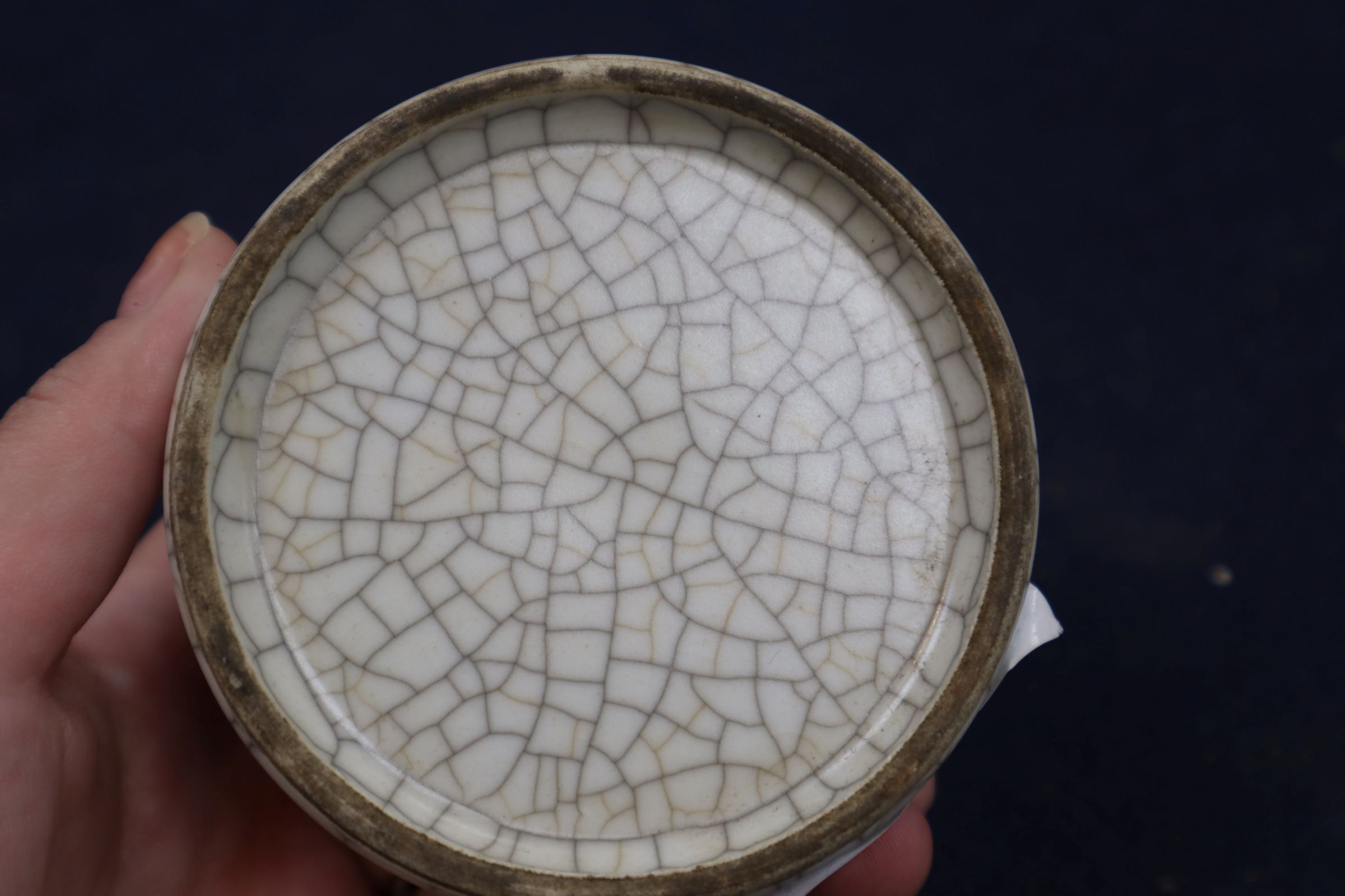A Chinese crackleware brush washer diameter 8.5cm - Image 5 of 5