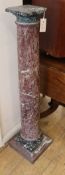 A Victorian marble column (a.f.) H.112cm