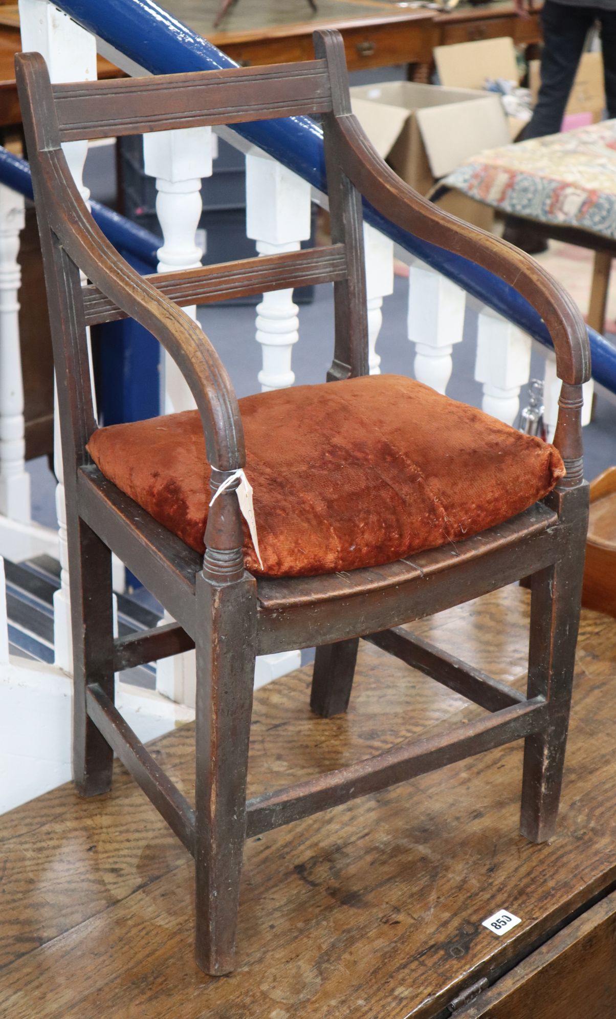 A George III elm seat child's chair