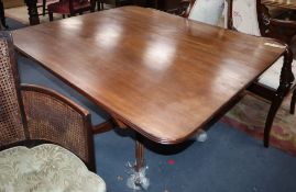 A Regency mahogany tilt top dining table W.105cm