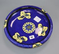 A Carltonware blue bowl Diameter 30cm