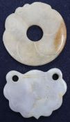 Two Chinese jadeite plaques