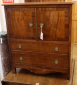 A George III and later mahogany commode W.70cm