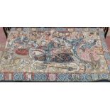 A Hines of Oxford decorative wall tapestry, 'Le Tournoi', 160cm x 128cm