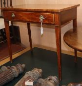 A George III mahogany side table W.82cm