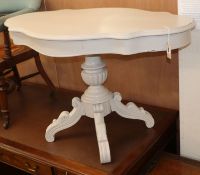 A painted oval centre table W.114cm