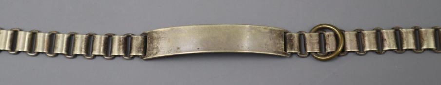 A 19th century plated dog collar