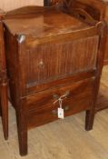 A George III mahogany tray top commode W.51cm