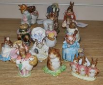 Fifteen Beswick Beatrix Potter figures, including Thomasina Tittlemouse, Foxy Whiskered Gentleman,