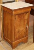 A French walnut pot cupboard W.50cm