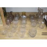 A collection of 18th/19th cut and other wine glass coolers and finger bowls