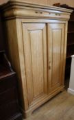A French beech armoire W.120cm