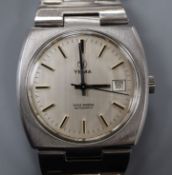 A gentleman's stainless steel Yema Sous Marine Automatic wrist watch, on stainless steel Yema