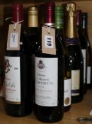 Mixed wines and champagnes, including Veuve Pelletier, Chateau La Rose D'Arthus 2010, Chateau Tour