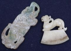 Two Chinese archaistic jade carvings