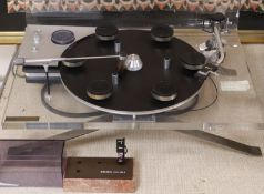 A J.A. Michell 'Prisma' Transcriptor turntable with Grace unipivot arm, (not tested) and a Denon