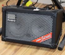 A Roland cube street amp