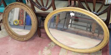 Two gilt framed mirrors