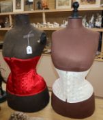 Two Tailor's dummies and corsets