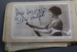 Two autographs and postcard albums
