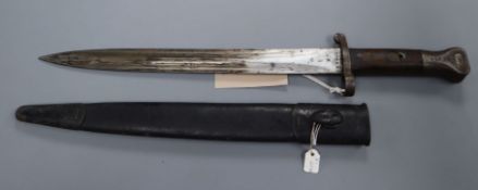 A Victorian bayonet with scabbard