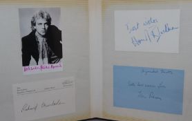 UK and Hollywood film and TV stars signed photos in five albums and additional programmesProvenance: