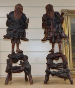 Two 19th century Chinese rootwood figures