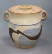 An Usch Pettigrew stoneware jar and cover