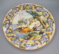 An Italian majolica charger diameter 46cm