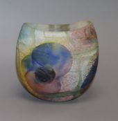 A Peter Layton marbled glass vessel