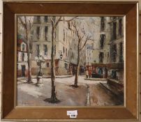 F. Wrabel, oil on canvas, Paris street scene, signed, 45 x 53cm