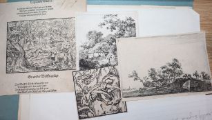 A group of early engravings, unframed