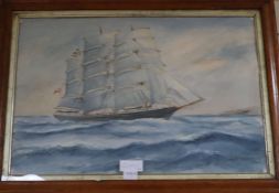 Stuart A. Elpham, watercolour, Clipper at sea, signed, 39 x 57cm