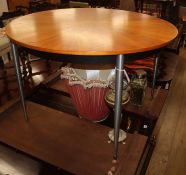 A 1950's dining table W.116cm