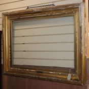 A Victorian gilt gesso picture frame W.119cm