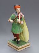 A mid 19th century Dudson porcelain figure of a violinist, h. 17cmex Dennis G Rice collection.