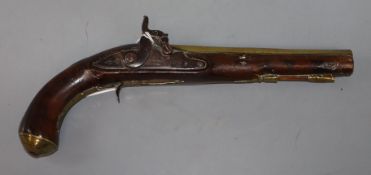 A 19th century percussion holster pistol (damage)