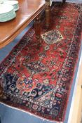 A Hamadan hall carpet 345 x 105cm